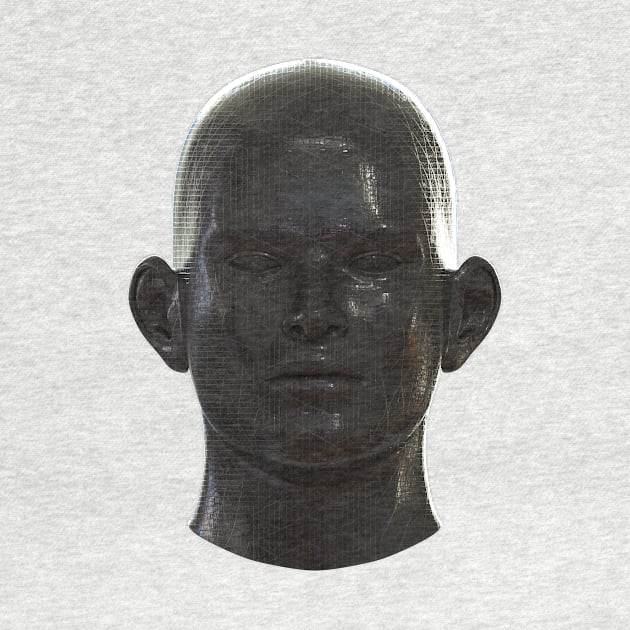 Carbon Fiber 3D Human Head by petevm